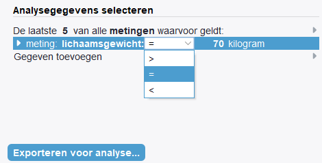 Analysegegevens_selecteren_meting_waarde