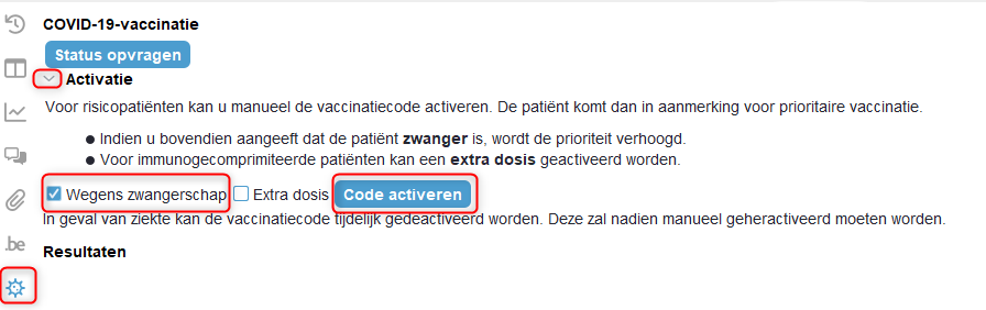 Code_activeren_zwangerschap