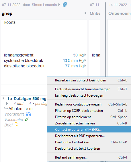 Contact_exporteren_KMEHR