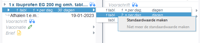 Posologie_standaardwaarde