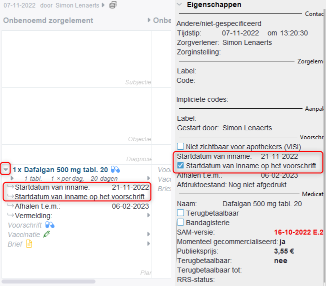 Startdatum_inname_voorschrift