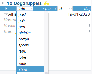 Toedieningsvorm_lijst